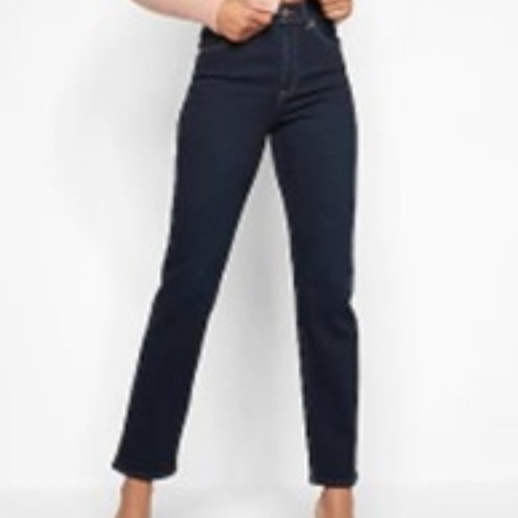 Express Super High Waisted Dark Wash Jeans - Picture 1 of 6